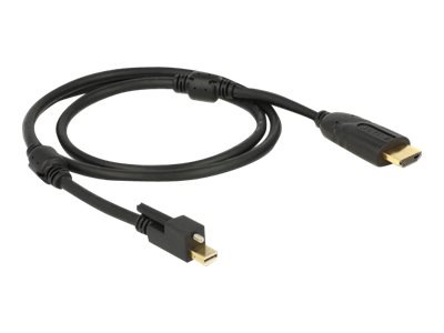 Delock - Adapterkabel - Mini DisplayPort mnnlich zu HDMI mnnlich - 2 m - Schwarz - 4K Untersttzung