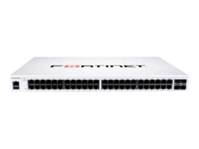 Fortinet ask for better price 12m Warranty FortiSwitch 148F-FPOE - Switch - managed - 48 x 10/100/1000 (PoE+) + 4 x 10 Gigabit S