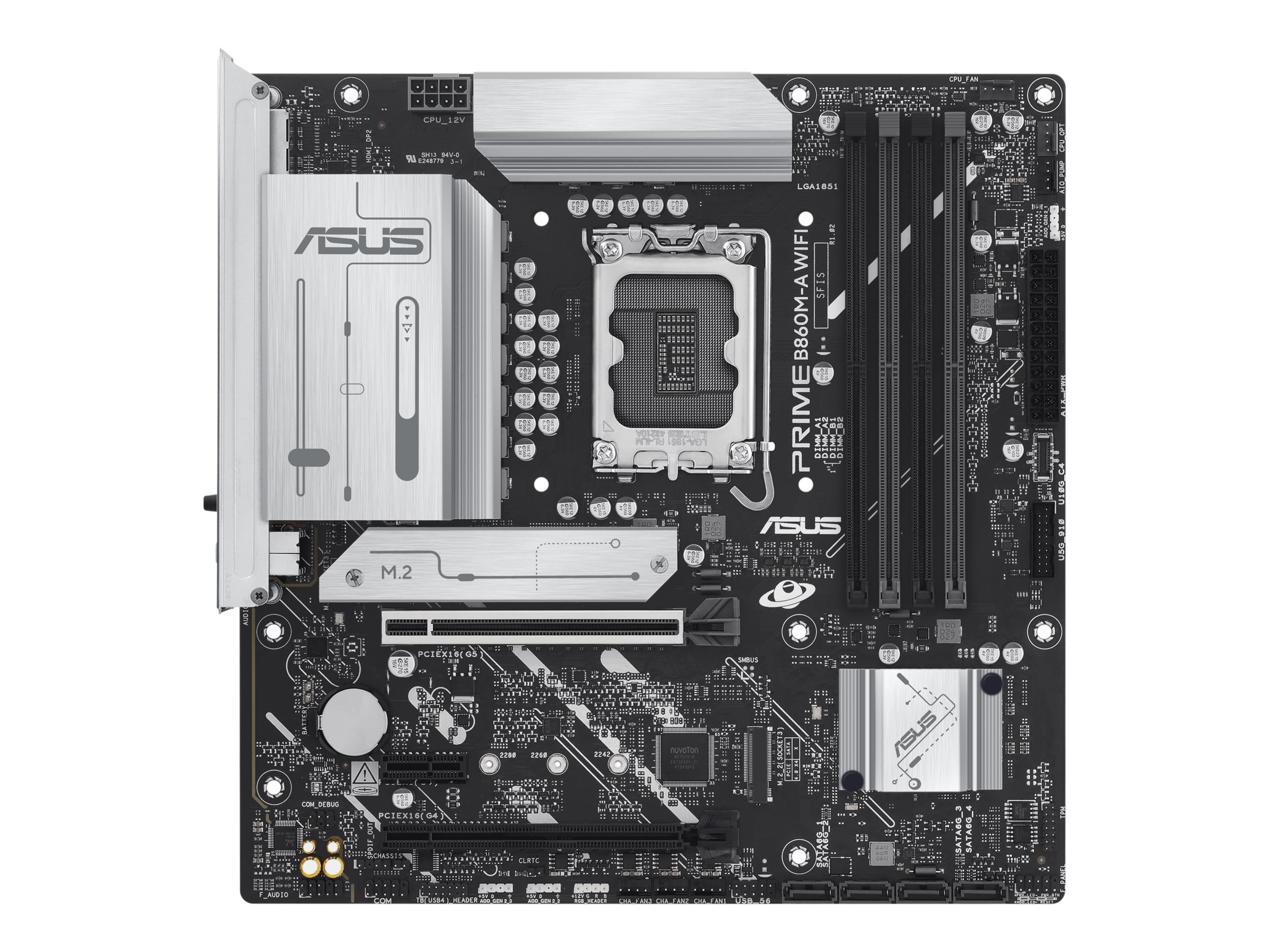 ASUS PRIME B860M-A WIFI - Motherboard - micro ATX - LGA1851-Sockel - B860 Chipsatz - USB-C 3.2 Gen 2x2, USB 3.2 Gen 2, USB 3.2 G