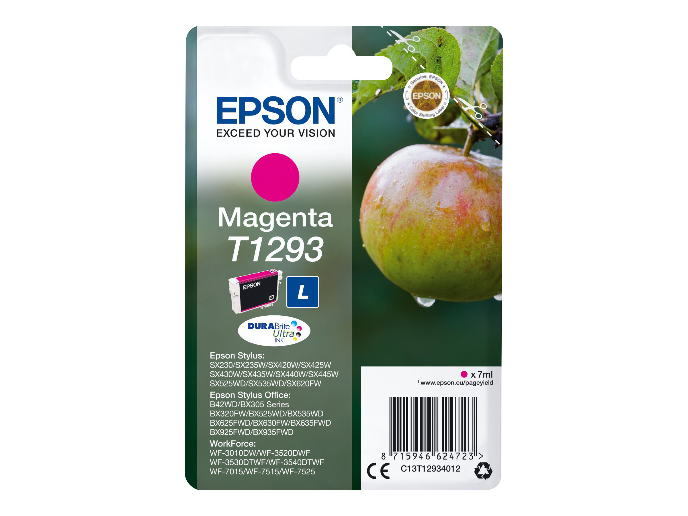 Epson T1293 - 7 ml - L-Grsse - Magenta - Original - Blisterverpackung