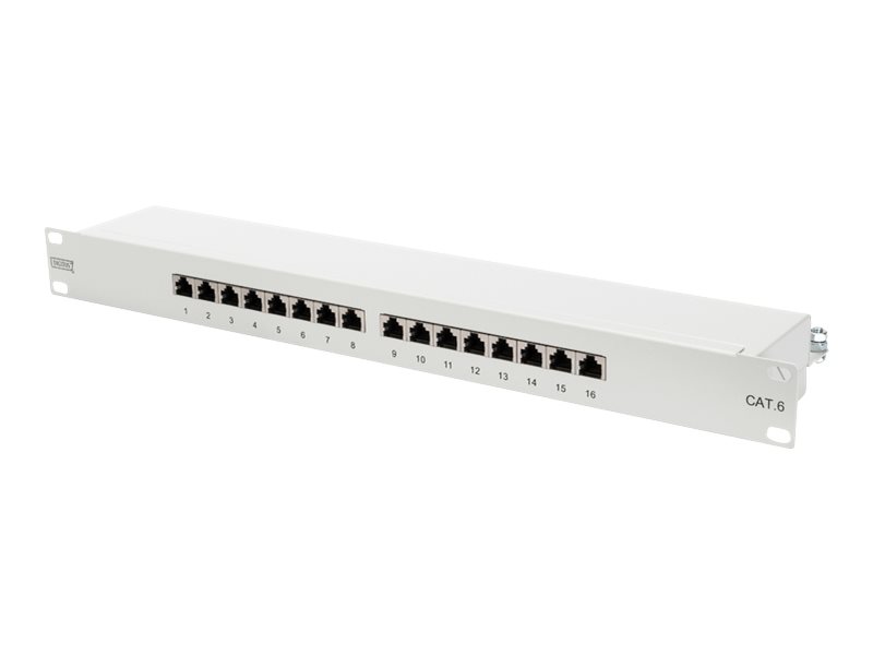 DIGITUS Professional DN-91616S-B - Patch Panel - Rack montierbar - CAT 6 - STP - RJ-45 X 16