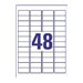 Avery Zweckform J4720 - Polyester - Klebstoff - klar - 21.2 x 45.7 mm 1200 Etikett(en) (25 Bogen x 48) Etiketten