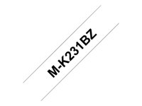 Brother M-K231BZ - Schwarz auf Weiss - Rolle (1,2 cm x 8 m) 1 Kassette(n) Etikettenband - fr P-Touch PT-55, PT-65, PT-75, PT-80
