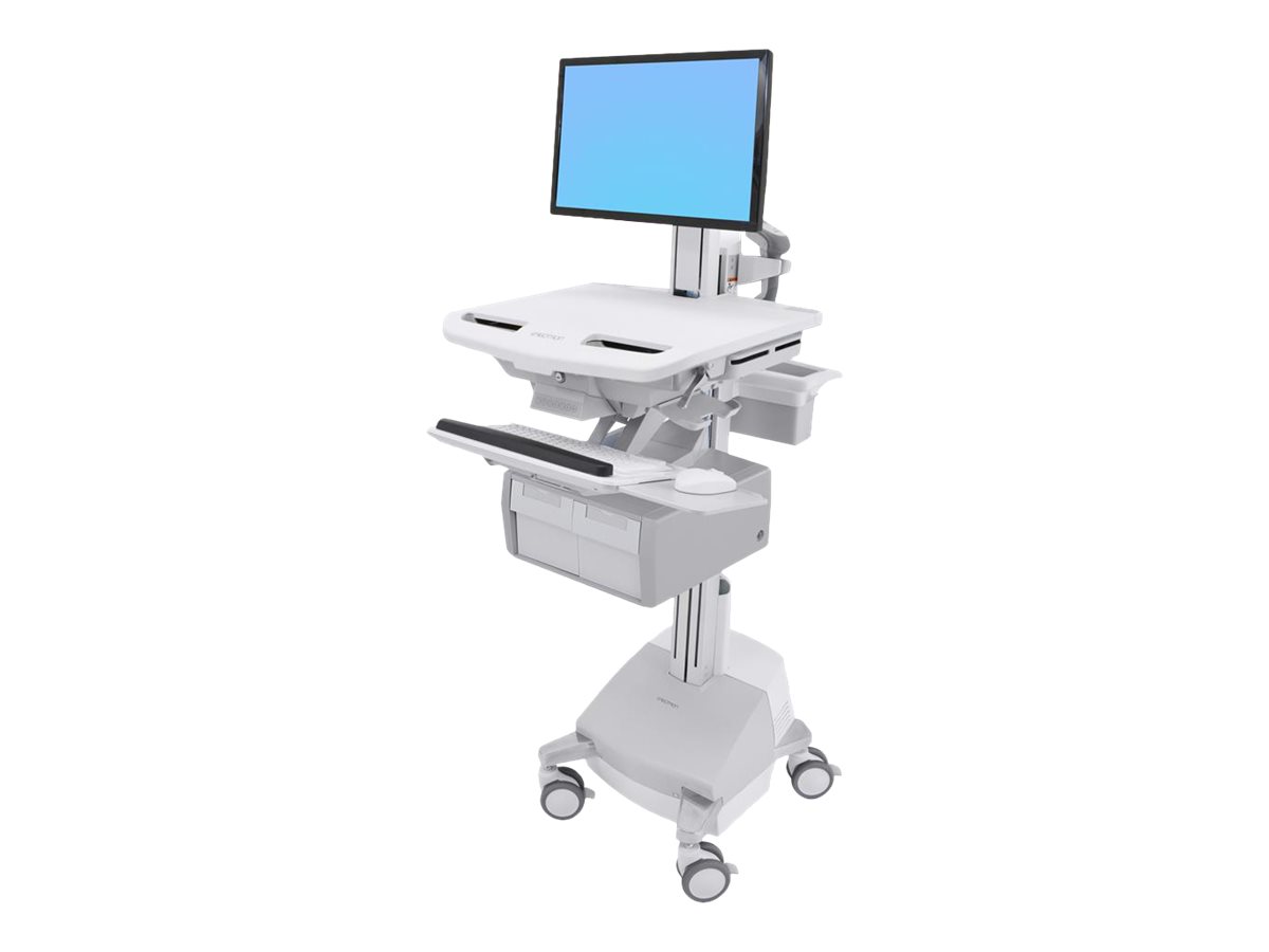 Ergotron Cart with LCD Pivot, SLA Powered, 2 Tall Drawers - Wagen - fr LCD-Display / PC-Ausrstung - verriegelbar - medizinisch