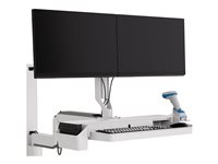 Ergotron CareFit - Montagekomponente (Bogen) - fr 2 LCD-Displays - weiss - Bildschirmgrsse: bis zu 61 cm (bis zu 24 Zoll)
