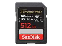 SanDisk Extreme Pro - Flash-Speicherkarte - 512 GB - Video Class V60 / UHS-II U3 / Class10 - SDXC UHS-II