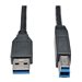Eaton Tripp Lite Series USB 3.2 Gen 1 SuperSpeed Device Cable (A to B M/M) Black, 10 ft. (3.05 m) - USB-Kabel - USB Type B (M) z