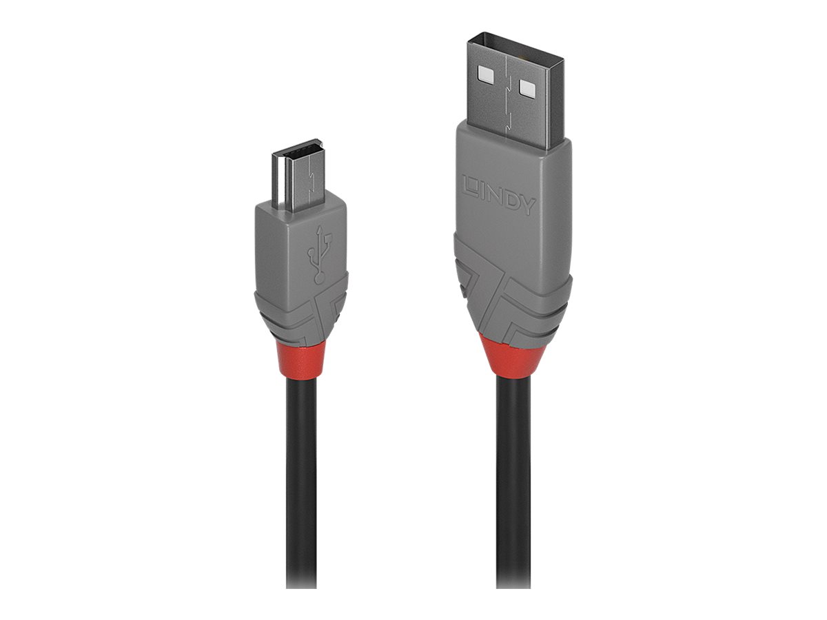 Lindy Anthra Line - USB-Kabel - Mini-USB, Typ B (M) zu Micro-USB Typ B (M) - USB 2.0 - 50 cm - rund