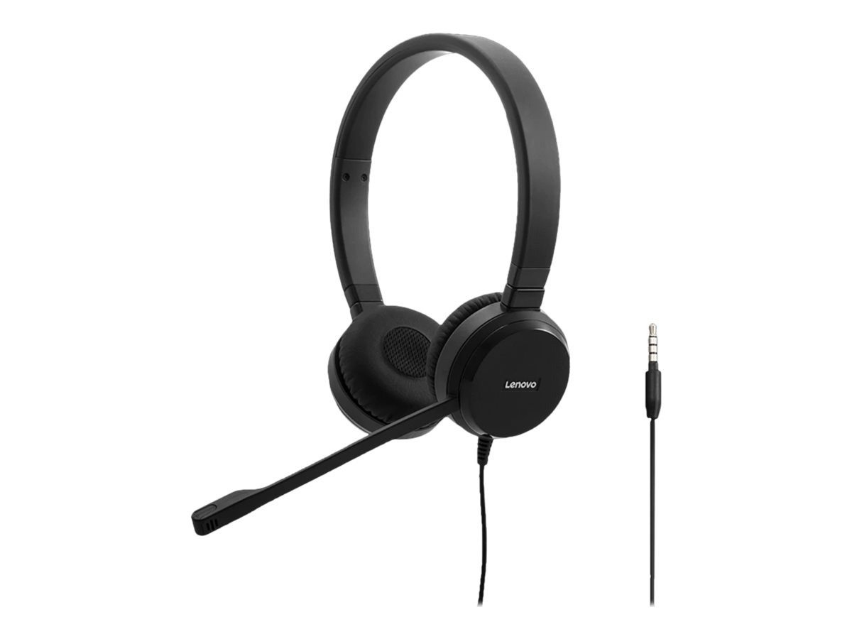 Lenovo Pro Wired Stereo VOIP Headset - Headset - On-Ear - kabelgebunden - Schwarz