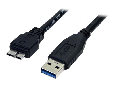StarTech.com 0,5m USB 3.0 A auf Micro B Kabel - St/St - Schwarz - 50cm SuperSpeed USB 3.0 Anschlusskabel - Stecker / Stecker - U