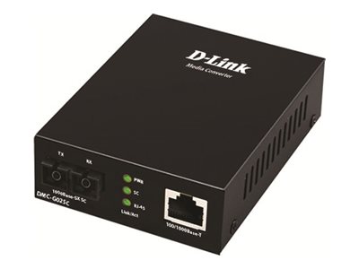 D-Link DMC G02SC - Medienkonverter - 1GbE - 10Base-T, 100Base-TX, 1000Base-T, 1000Base-SX - RJ-45 / SC multi-mode - bis zu 550 m