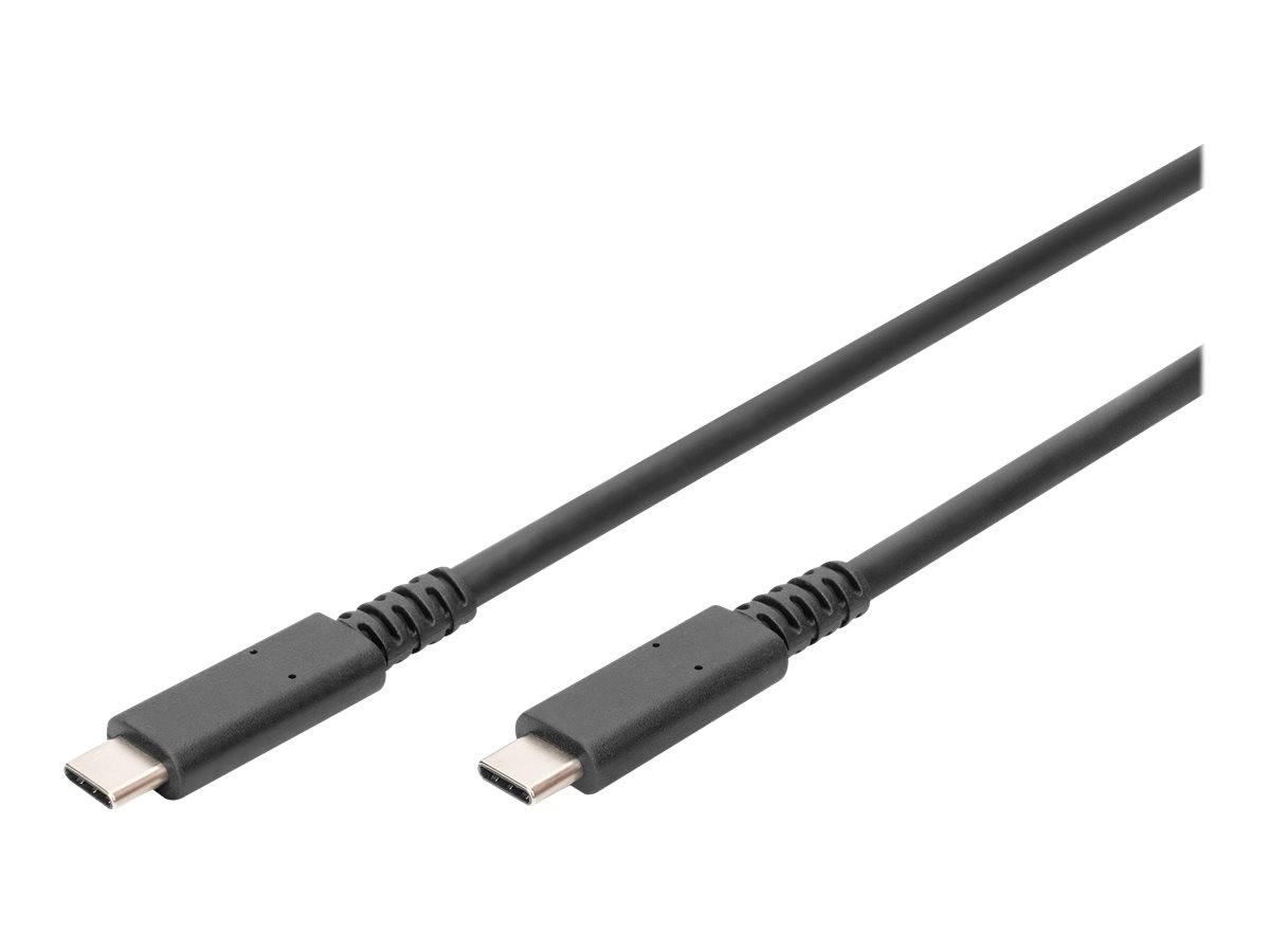 DIGITUS - USB-Kabel - 24 pin USB-C (M) zu 24 pin USB-C (M) - Thunderbolt 3 / USB 2.0 / USB 3.0 / USB 3.1 - 80 cm - USB-Stromvers