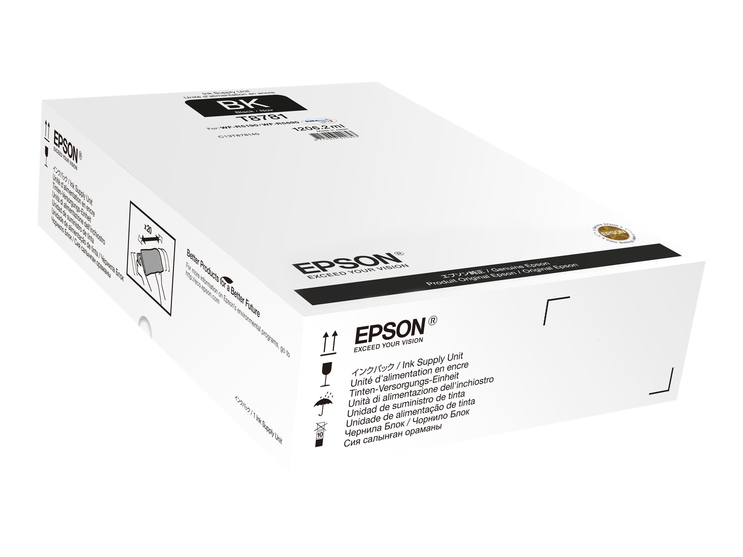 Epson T8781 - 1206.2 ml - Schwarz - Original - Nachflltinte - fr WorkForce Pro WF-R5190, WF-R5190DTW, WF-R5690, WF-R5690DTWF, 