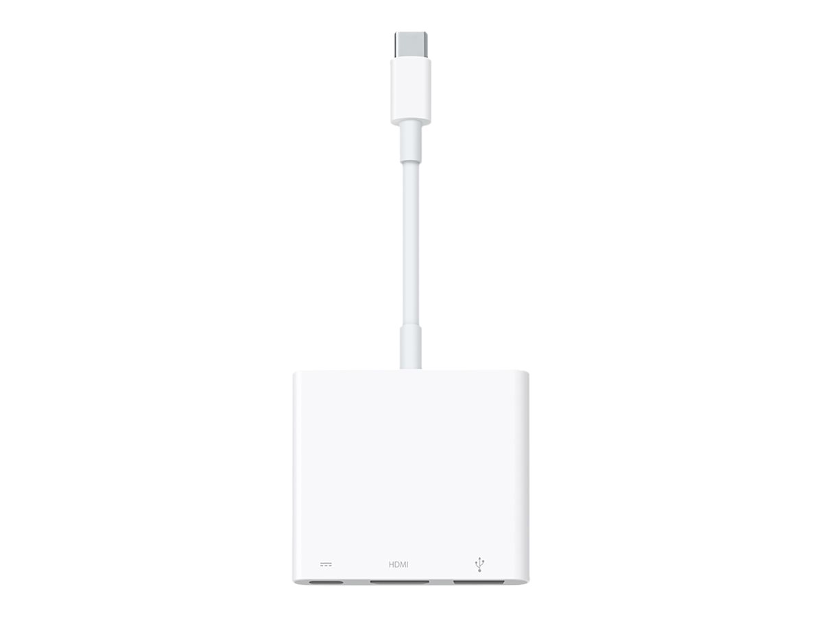 Apple - Videoadapter - 24 pin USB-C mnnlich zu USB, HDMI, USB-C (nur Spannung) weiblich - 4K-Support (3840 x 2160)