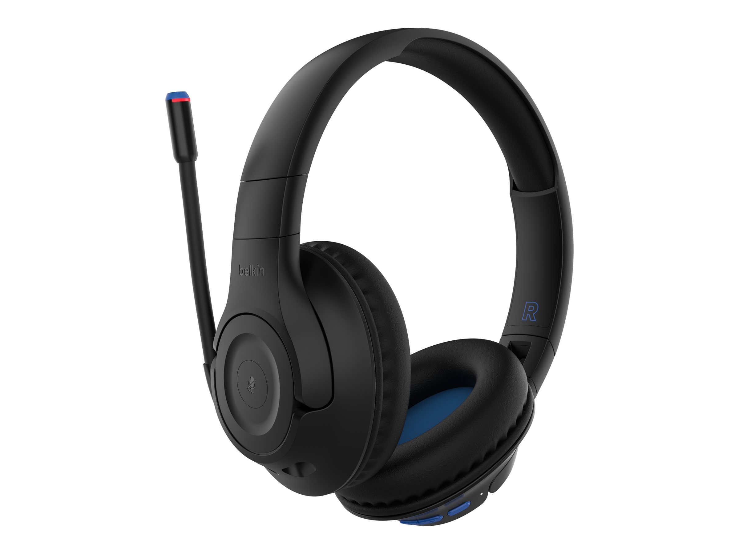 Belkin SoundForm Inspire - Kopfhrer mit Mikrofon - Over-Ear - Bluetooth - kabellos, kabelgebunden - 3,5 mm Stecker
