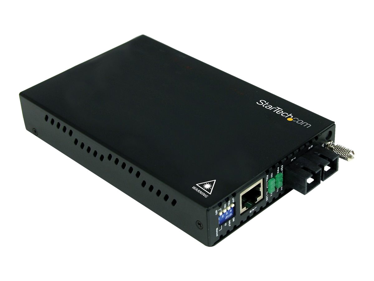 StarTech.com 10/100 Mbit/s Ethernet Single Mode LWL / Glasfaser SC Medienkonverter 30 km - 100Base-FX - Medienkonverter - 100Mb 