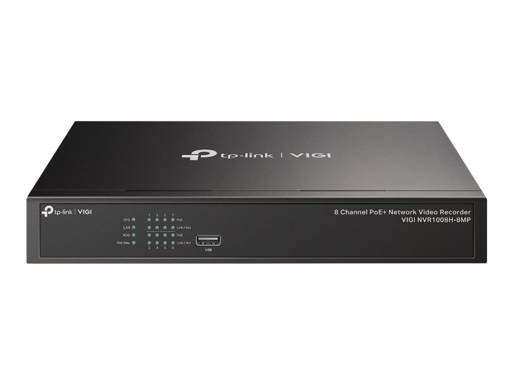 TP-Link VIGI NVR1008H-8MP V1 - NVR - 8 Kanle - netzwerkfhig - Rack - einbaufhig