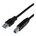 StarTech.com 1m zertifiziertes USB 3.0 SuperSpeed Kabel A auf B - Schwarz - USB 3 Anschlusskabel - Stecker/Stecker - USB-Kabel -