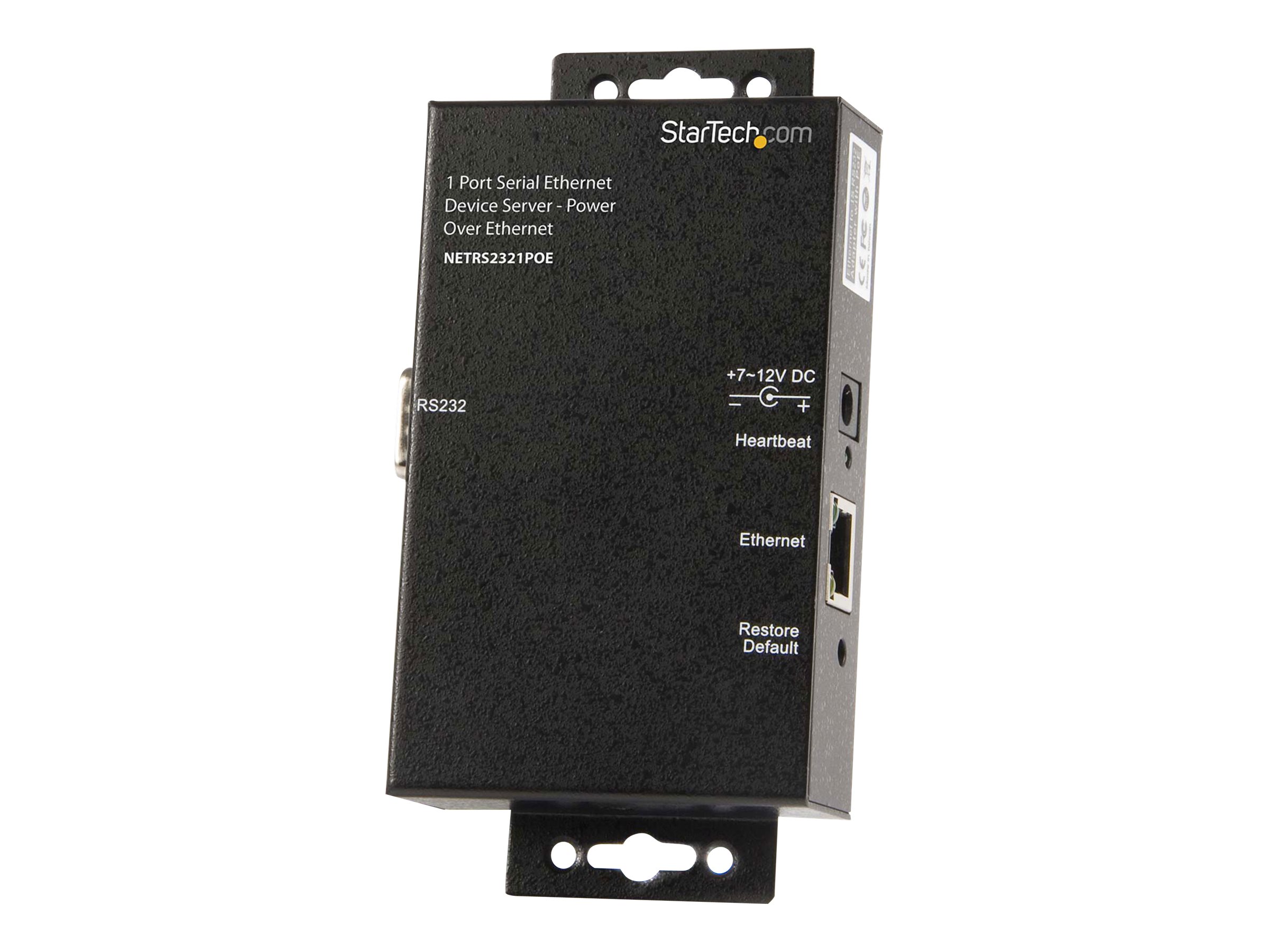 StarTech.com 1 Port RS232 Seriell Ethernet Gerteserver - Seriell over IP Gerteserver Adapter - PoE Power over Ethernet - Gert