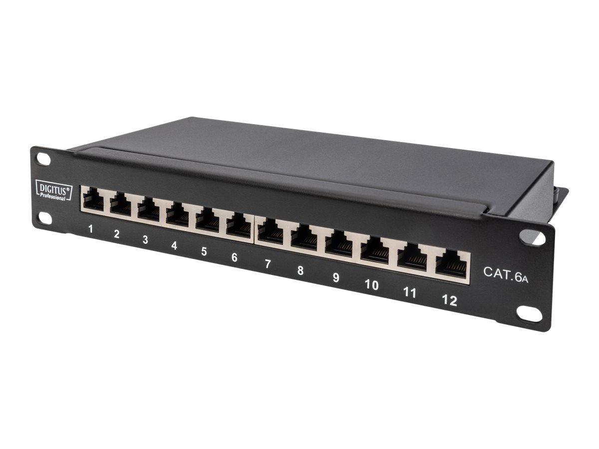 DIGITUS DN-91612S-EA - Patch Panel - Rack montierbar - CAT 6a - STP - RJ-45 X 12