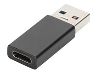 DIGITUS - USB-Adapter - 24 pin USB-C (W) zu USB (M) - USB 3.0 - 3 A - Schwarz