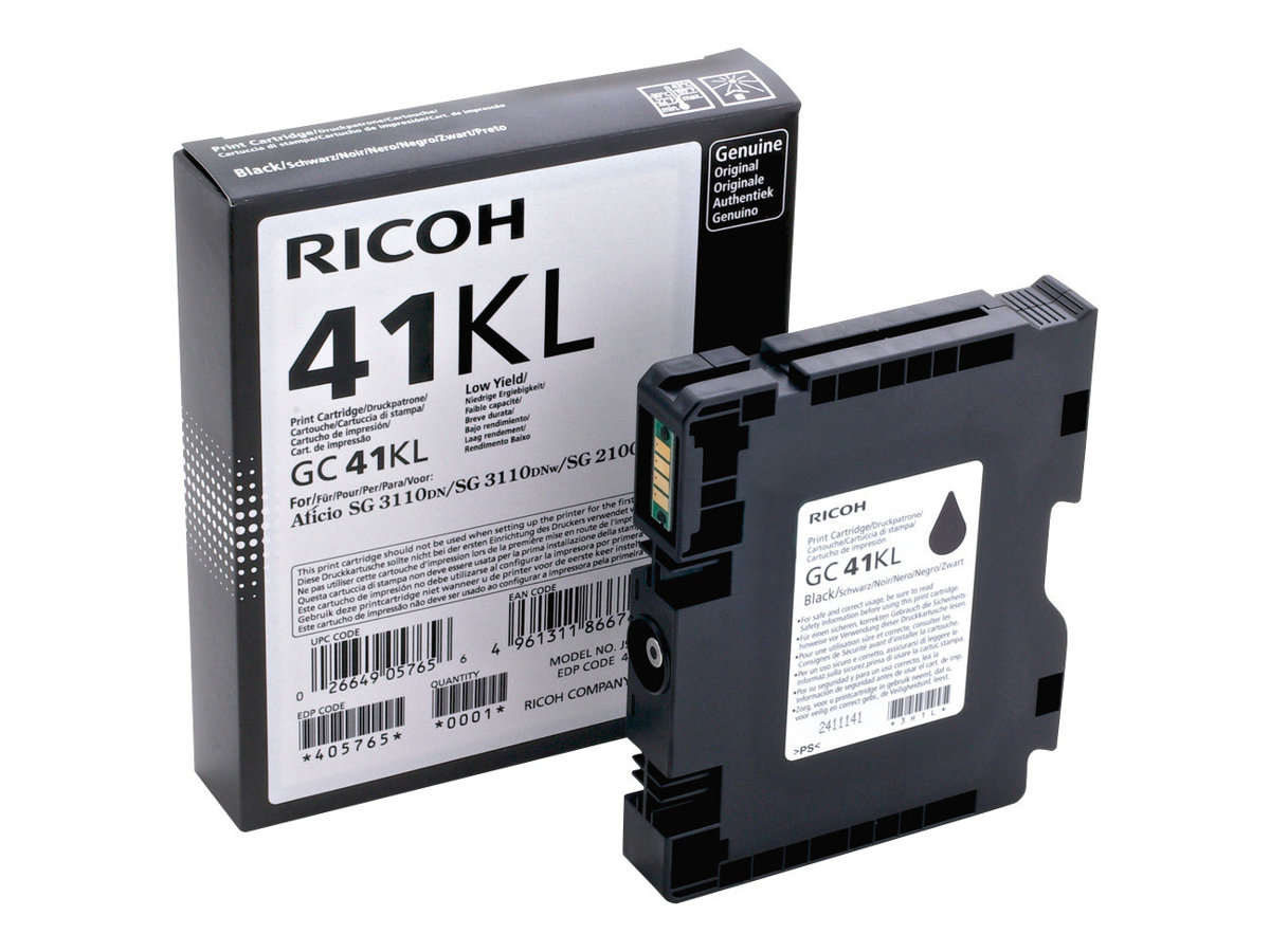 Ricoh GC 41KL - Low Yield - Schwarz - Original - Tintenpatrone - fr Nashuatec SG 2100; NRG SG 2100; Rex Rotary SG 2100; Ricoh A