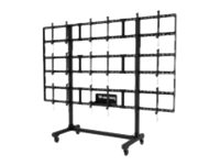 Peerless-AV Portable Video Wall DS-C555-3X3 - Wagen - fr Videoleinwand - schwarze Pulverbeschichtung - Bildschirmgrsse: 116.8-