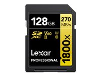 Lexar Professional GOLD Series - Flash-Speicherkarte - 128 GB - Video Class V60 / UHS-II U3 / Class10 - 1800x - SDXC UHS-II