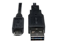 Eaton Tripp Lite Series Universal Reversible USB 2.0 Cable (Reversible A to 5Pin Micro B M/M), 3 ft. (0.91 m) - USB-Kabel - Micr