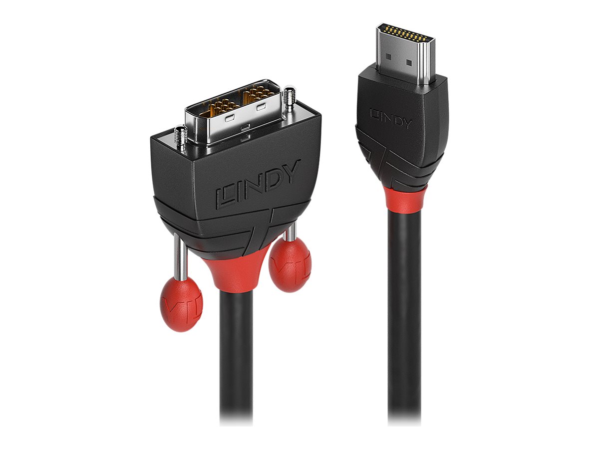 Lindy Black Line - Adapterkabel - Single Link - HDMI mnnlich zu DVI-D mnnlich - 10 m - Dreifachisolierung