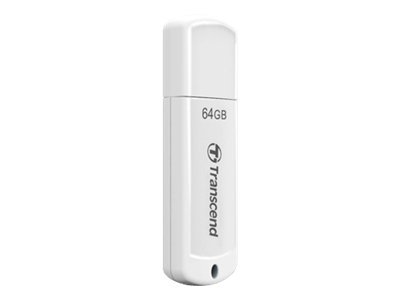 Transcend JetFlash 370 - USB-Flash-Laufwerk - 64 GB - USB 2.0 - weiss