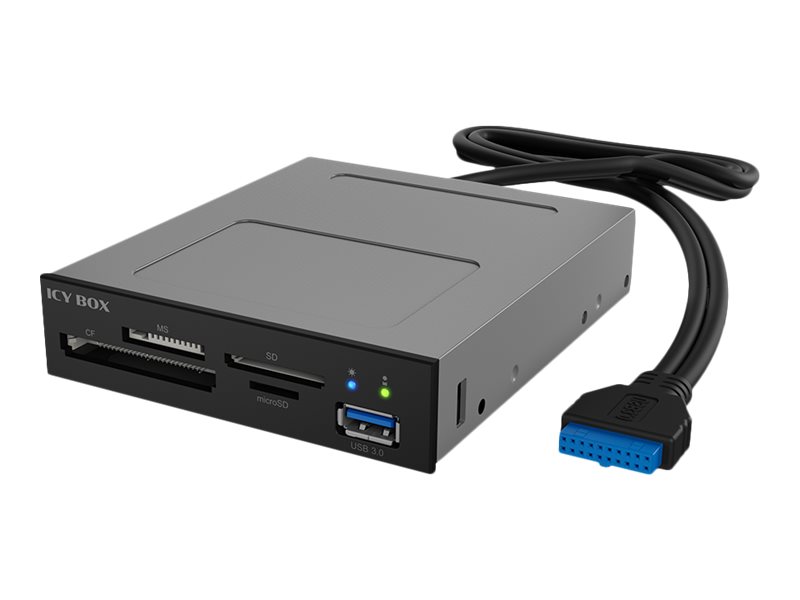 ICY BOX IB-872-i3 - Kartenleser - 8,9 cm (3,5 Zoll) (MS, MS PRO, MS PRO Duo, CF, MS Micro, MS PRO-HG Duo, SDXC UHS-I, microSDXC 