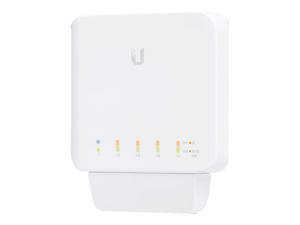 Ubiquiti UniFi Switch USW-FLEX - Switch - managed - 4 x 10/100/1000 (PoE) + 1 x 10/100/1000 (PoE) - wandmontierbar, Stangenmonta