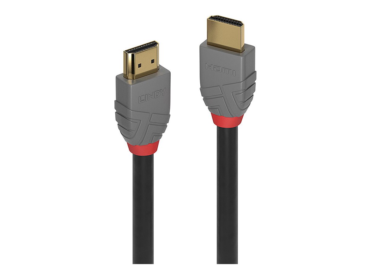 Lindy Anthra Line - Ultra High Speed - HDMI-Kabel mit Ethernet - HDMI mnnlich zu HDMI mnnlich - 50 cm - Dreifachisolierung