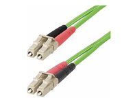 StarTech.com 2m (6ft) LC to LC (UPC) OM5 Multimode Fiber Optic Cable, 50/125m Duplex LOMMF Zipcord, VCSEL, 40G/100G, Bend Insen