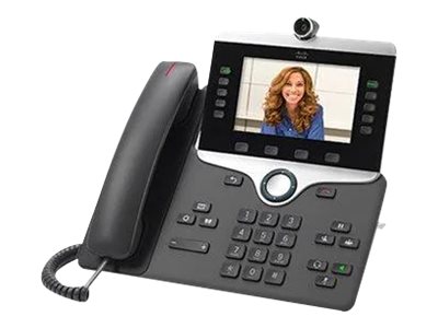 Cisco IP Phone 8845 - IP-Videotelefon - mit Digitalkamera, Bluetooth-Schnittstelle - SIP, SDP - 5 Leitungen - holzkohlefarben