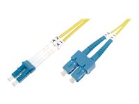 DIGITUS - Patch-Kabel - LC/APC Einzelmodus (M) zu SC/PC Einzelmodus (M) - 2 m - Glasfaser - Duplex