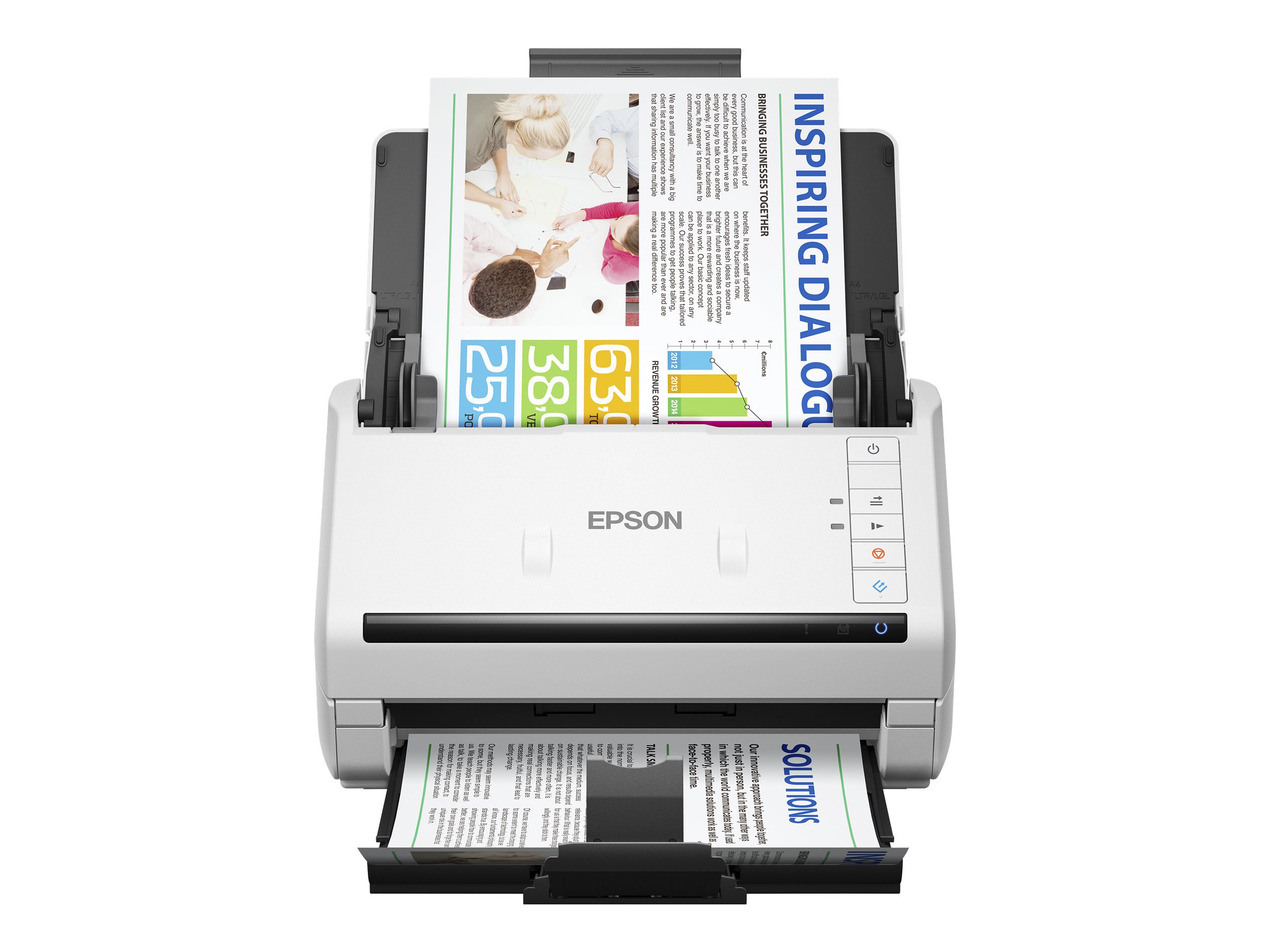 Epson WorkForce DS-530II - Dokumentenscanner - Duplex - 215.9 x 6096 mm - 600 dpi x 600 dpi - bis zu 35 Seiten/Min. (einfarbig) 