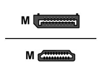 M-CAB - Adapterkabel - DisplayPort mnnlich zu HDMI mnnlich - 2 m - Schwarz