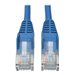 Eaton Tripp Lite Series Cat5e 350 MHz Snagless Molded (UTP) Ethernet Cable (RJ45 M/M), PoE - Blue, 50 ft. (15.24 m) - Patch-Kabe