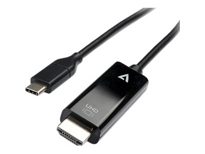 V7 - Video- / Audiokabel - 24 pin USB-C mnnlich zu HDMI mnnlich - 2 m - Schwarz