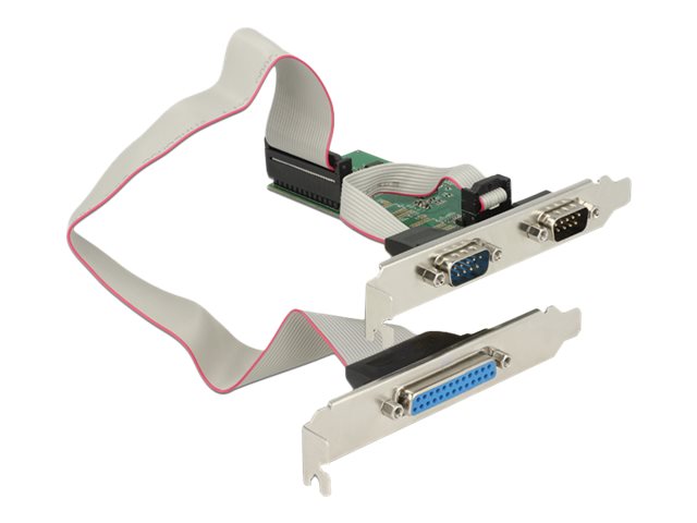 DeLock PCI Express Card > 2 x Serial RS-232 + 1 x Parallel - Adapter Parallel/Seriell - PCIe 2.0 Low-Profile - RS-232 x 2 + IEEE