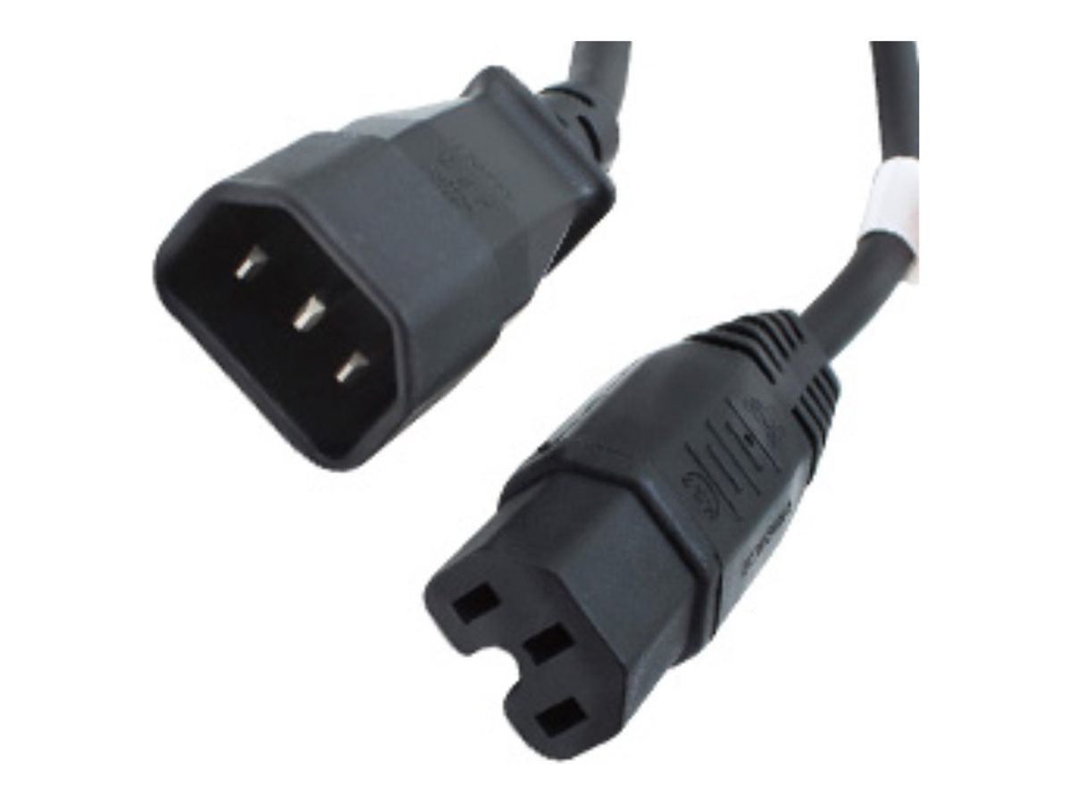 Origin Storage - Stromkabel - IEC 60320 C15 zu IEC 60320 C14 - 50 cm - Schwarz