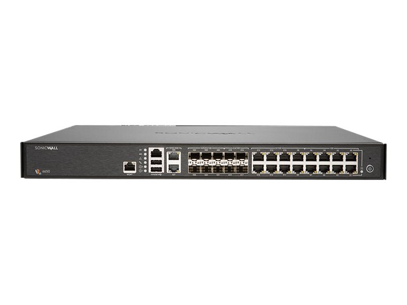 SonicWall NSA 6650 - Sicherheitsgert - mit 1-year NSa TotalSecure Advanced - 10 GigE, 2.5 GigE - 1U - Rack-montierbar