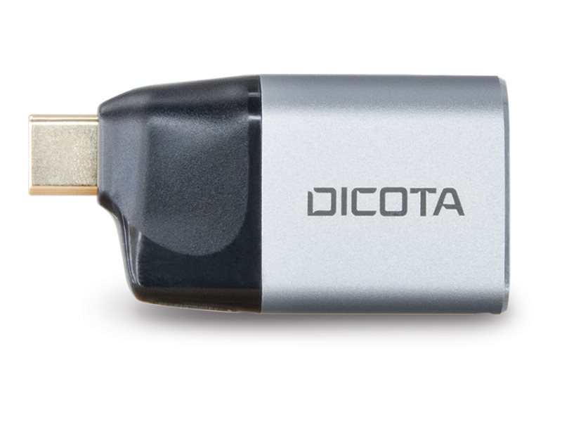 DICOTA - Videoadapter - 24 pin USB-C mnnlich zu HDMI, 24 pin USB-C weiblich - Silber - USB-Stromversorgung (100 W), Support von