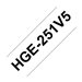Brother HGE-251V5 - Schwarz auf Weiss - Rolle (2,4 cm x 8 m) 5 Kassette(n) laminiertes Band - fr P-Touch PT-9500pc, PT-9700PC, 