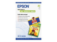 Epson Photo Quality Self Adhesive Sheets - Selbstklebend - A4 (210 x 297 mm) - 167 g/m - 10 Stck. Bltter - fr Expression Home