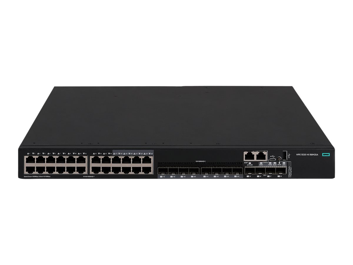 HPE FlexNetwork 5520 24G 4SFP+ HI 1-slot Switch - Switch - L3 - managed - 24 x 10/100/1000 + 4 x 1 Gigabit / 10 Gigabit SFP+ - L