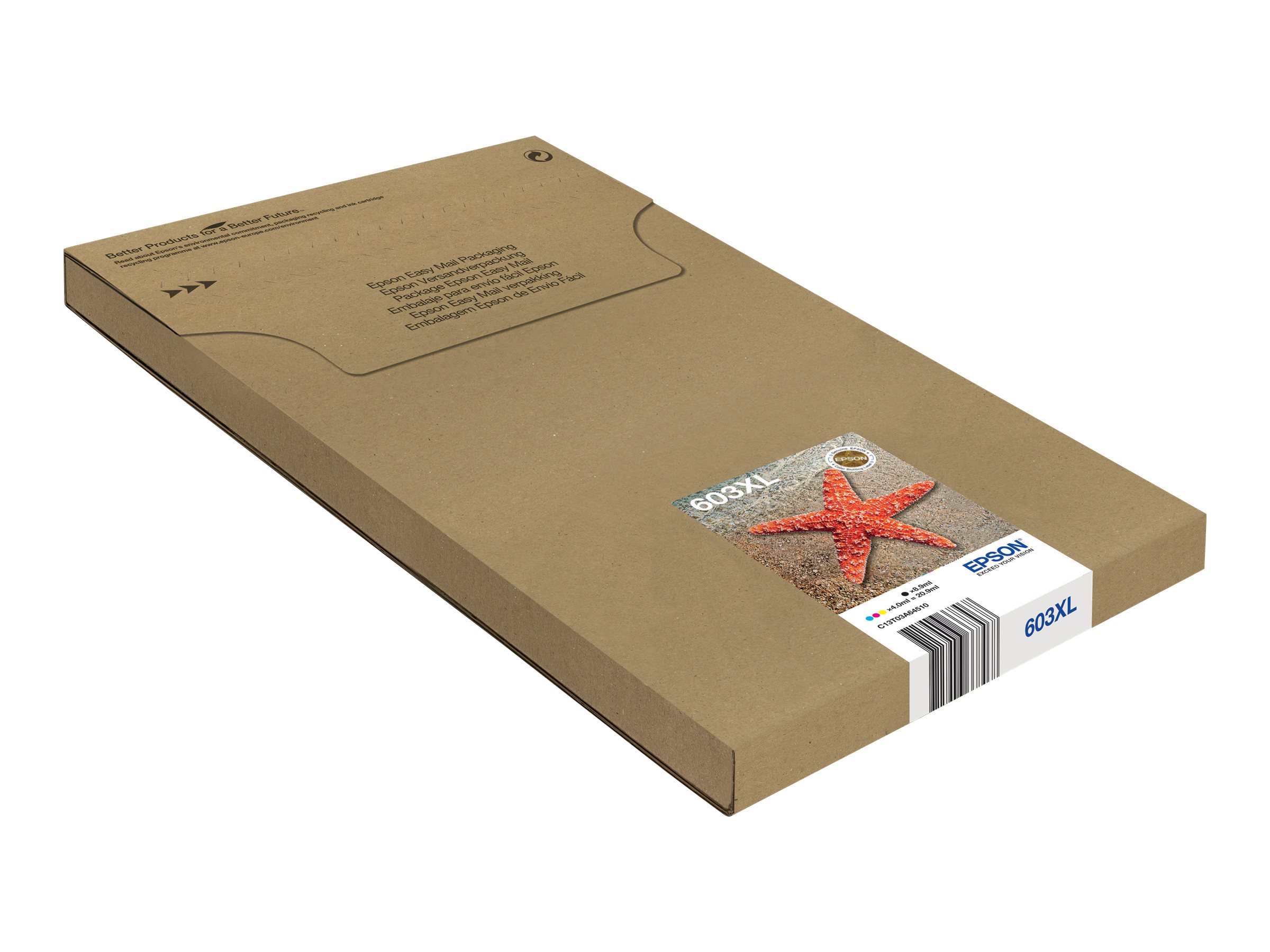 Epson 603XL Multipack Easy Mail Packaging - 4er-Pack - XL - Schwarz, Gelb, Cyan, Magenta - original - Blisterverpackung