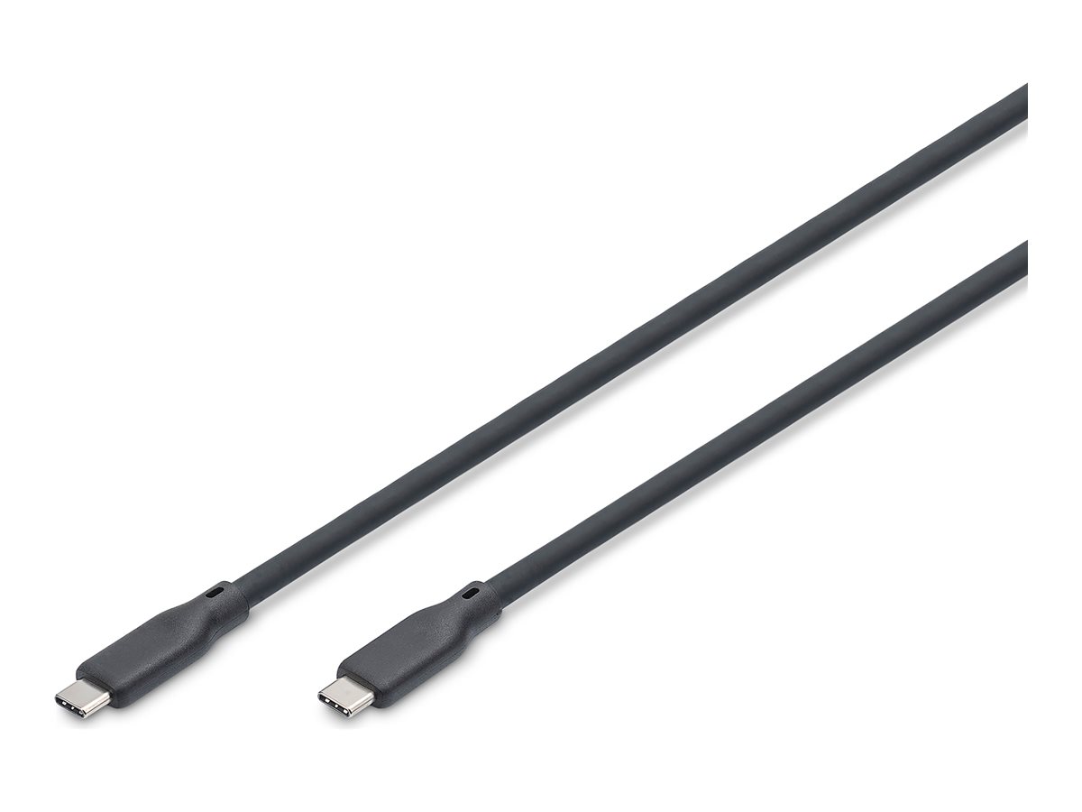 DIGITUS - USB-Kabel - 24 pin USB-C (M) zu 24 pin USB-C (M) - USB4 - 1 m - bis zu 20 Gbps Datentransferrate